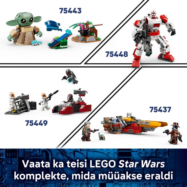 75436 Mandalorian un Grogu ātrgaitas motocikls