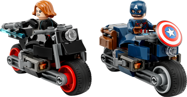 76260 Black Widow ja Captain America moottoripyörineen