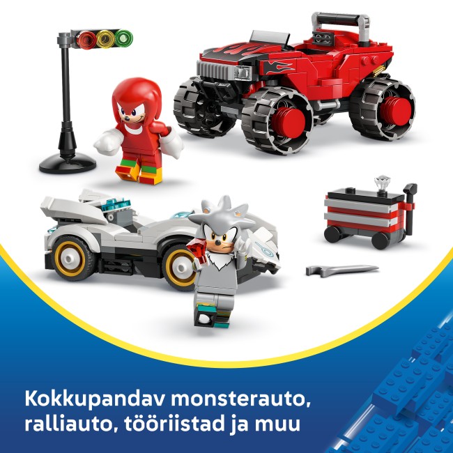 77118 Автомобиль Сильвера против монстр-трака Наклса