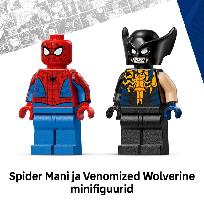 76336 Spider-Mani auto vs. mürgine Wolverine
