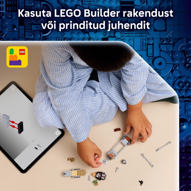 75436 Mandalorian un Grogu ātrgaitas motocikls