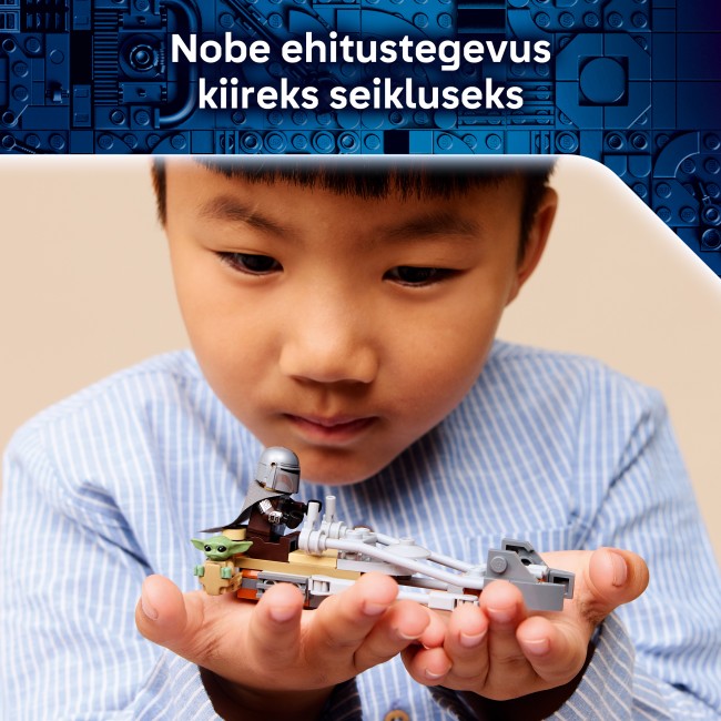 75436 Mandalorian un Grogu ātrgaitas motocikls