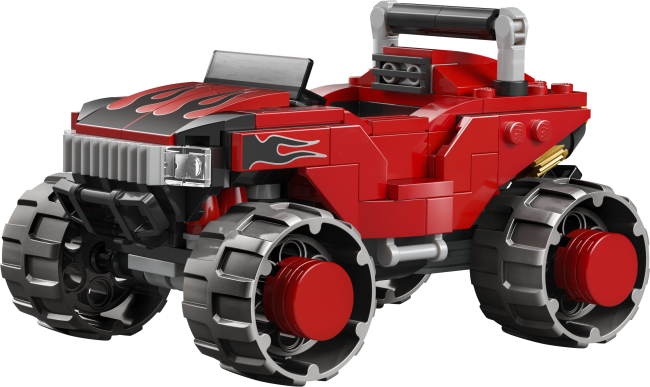 77118 Автомобиль Сильвера против монстр-трака Наклса