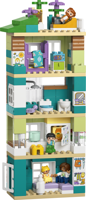 10470 Современный дом для семьи с фигурками 3 в 1