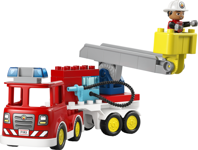 10473 Пожарная машина со шлангом и пожарным