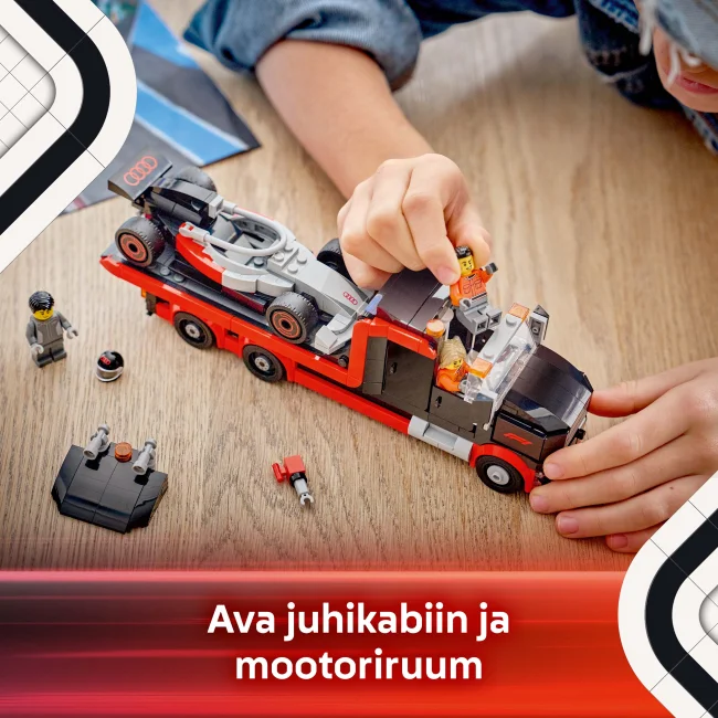 60493 F1® kravas auto ar Audi F1® sacīkšu auto