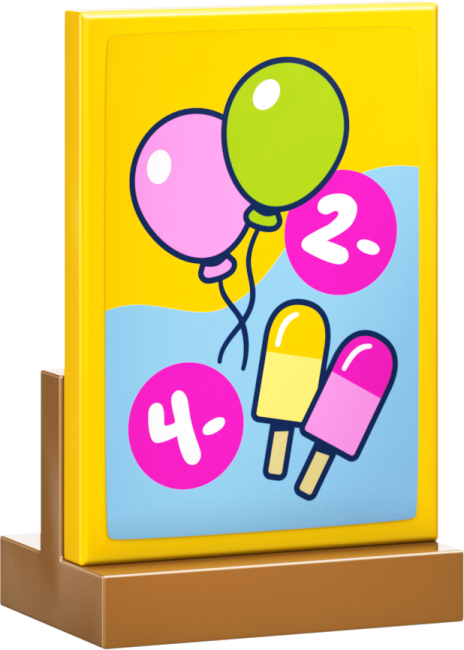 42692 Saldējuma un balonu kiosks