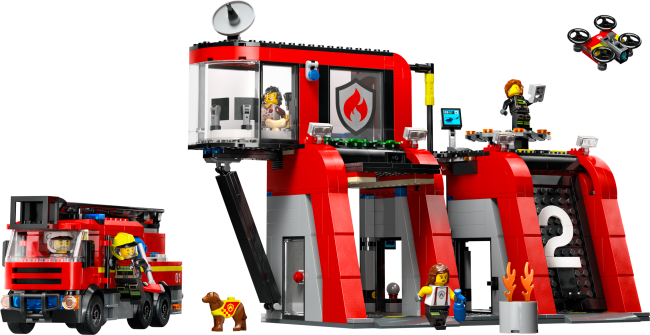 60414 Tuletõrjedepoo koos tuletõrjeautoga