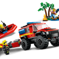 60412 LEGO  City 4x4 tuletõrjeauto koos päästepaadiga
