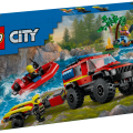 60412 LEGO  City 4x4 tuletõrjeauto koos päästepaadiga